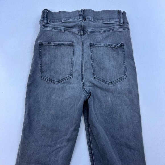 Spanx Womens Gray Light Wash Denim Distressed Mid Rise Skinny Jeggings Size S - Picture 6 of 8